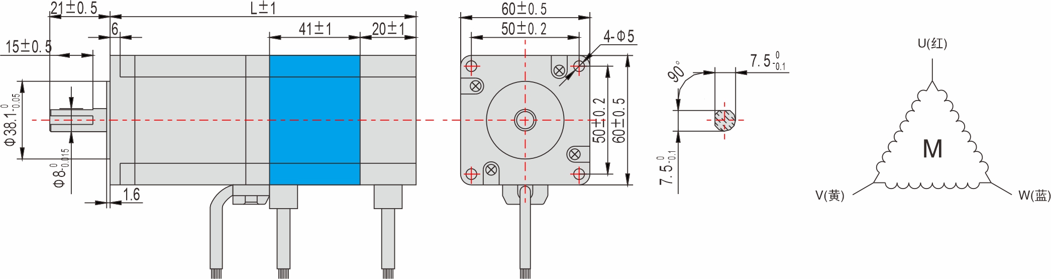 60mm 系列 帶剎車閉環(huán)步進(jìn)電機(jī)