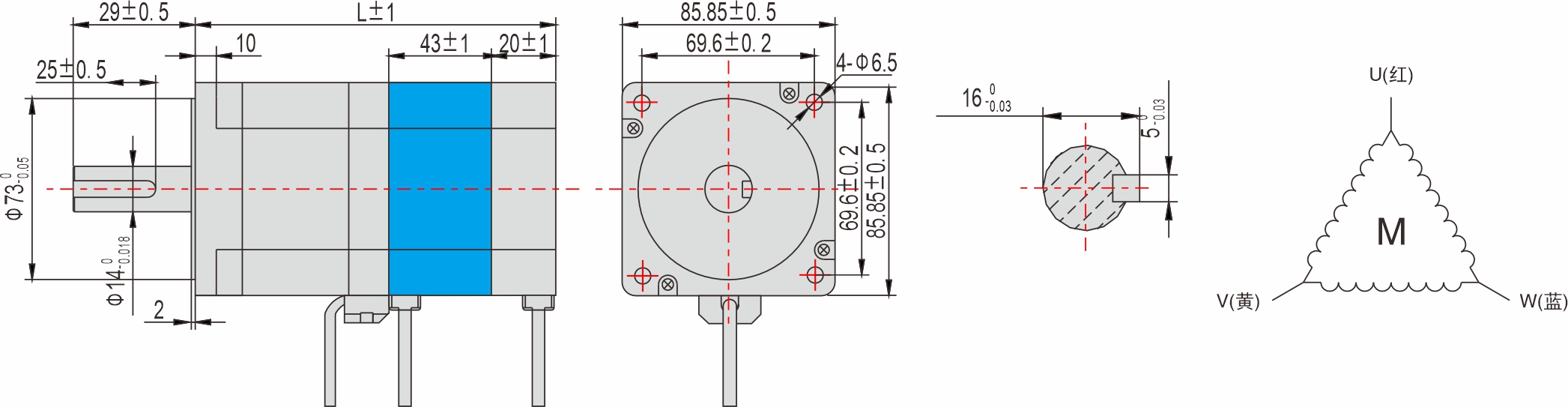 85mm 系列 帶剎車閉環(huán)步進(jìn)電機(jī)
