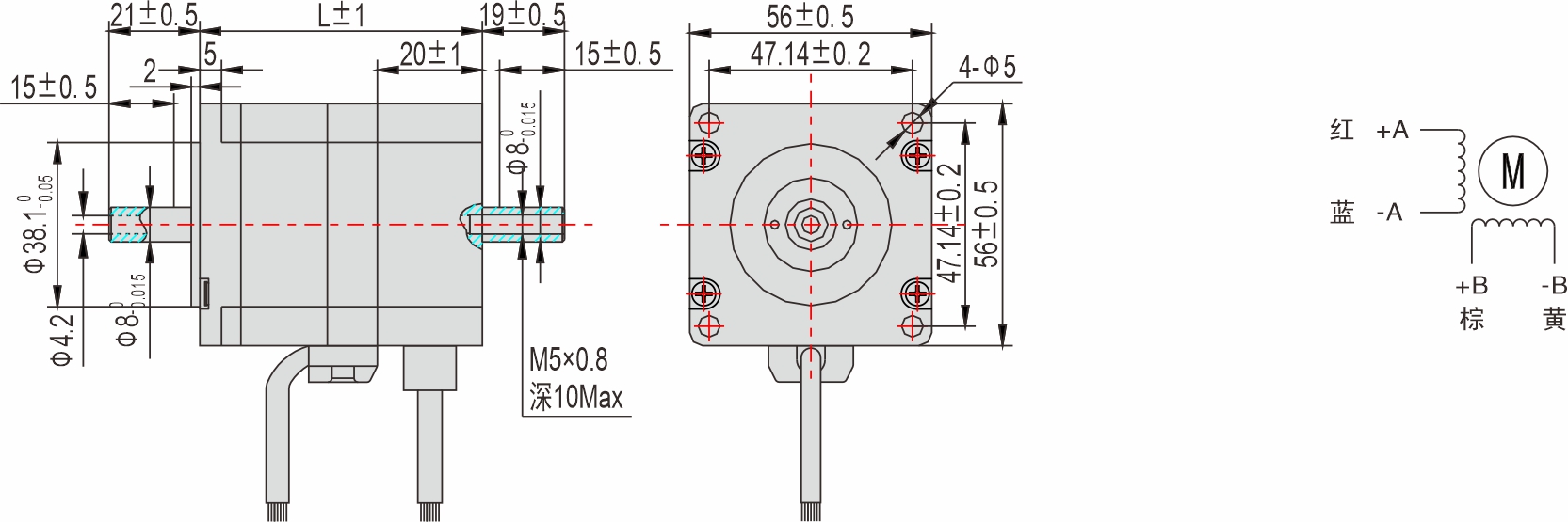 56mm 系列 中空軸閉環(huán)步進(jìn)電機(jī)
