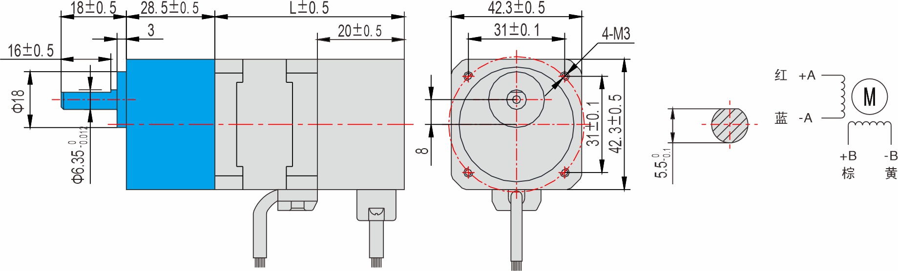 42mm 系列 偏心齒輪箱閉環(huán)步進電機