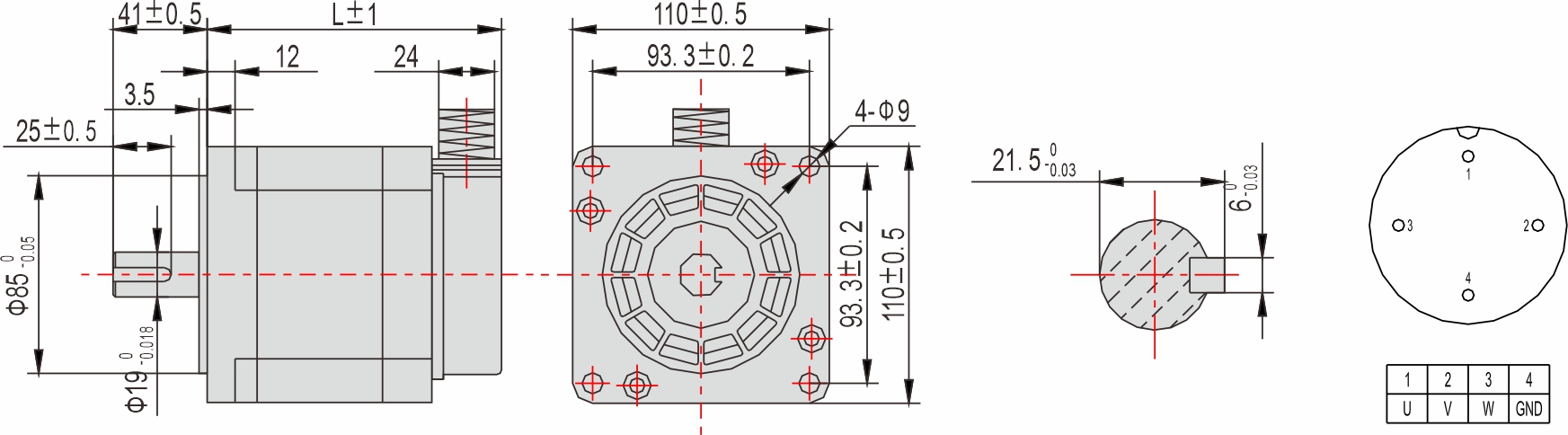 英士達(dá)機(jī)電 110mm步進(jìn)電機(jī)