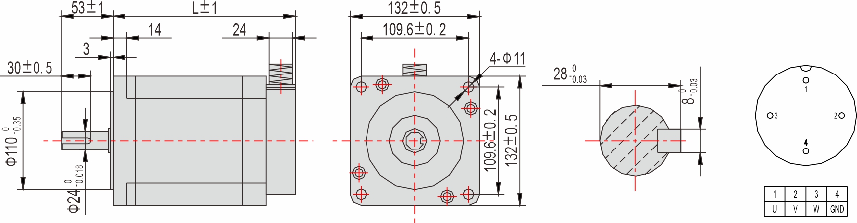 英士達(dá)機電 130mm步進(jìn)電機