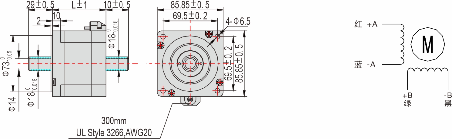英士達(dá)機(jī)電 85mm中空軸步進(jìn)電機(jī)