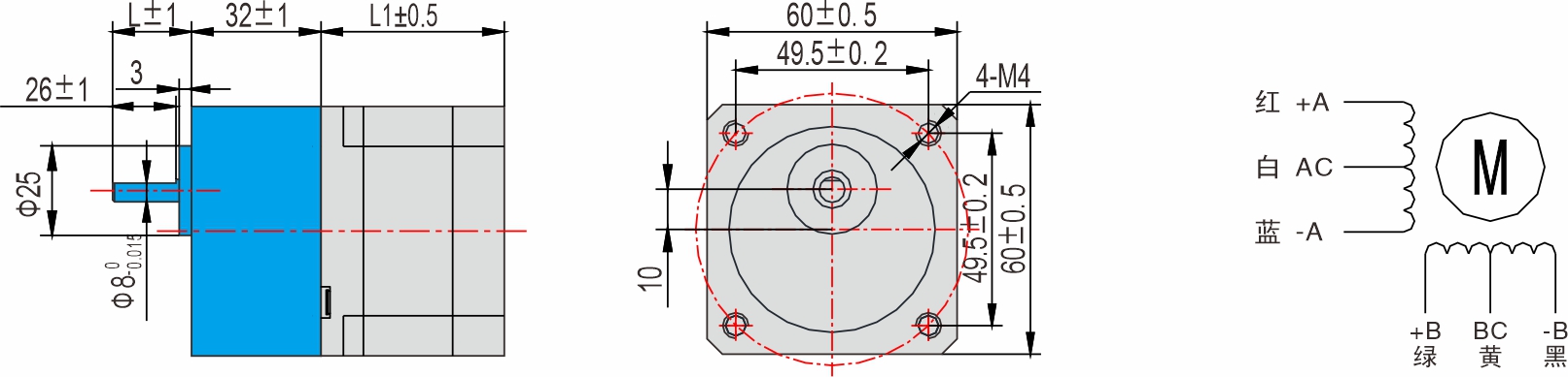 英士達(dá)機(jī)電 56mm齒輪箱步進(jìn)電機(jī)