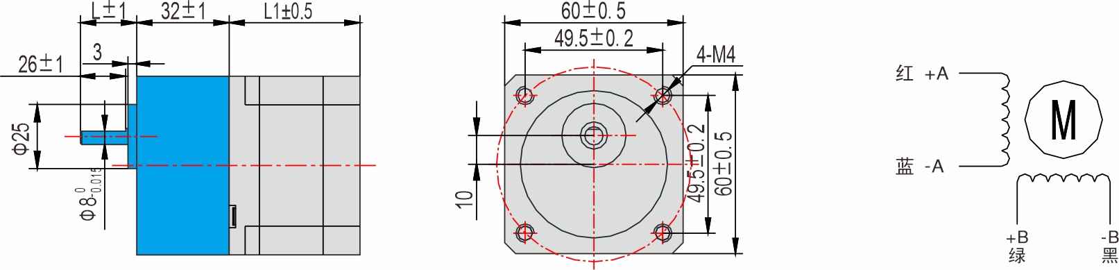 英士達(dá)機(jī)電 56mm齒輪箱步進(jìn)電機(jī)